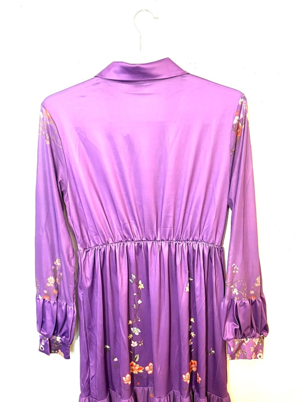 🆕Purple Boho Floral Patterned Maxi Dress - Women. Size L. NWT. - Picture 13 of 13
